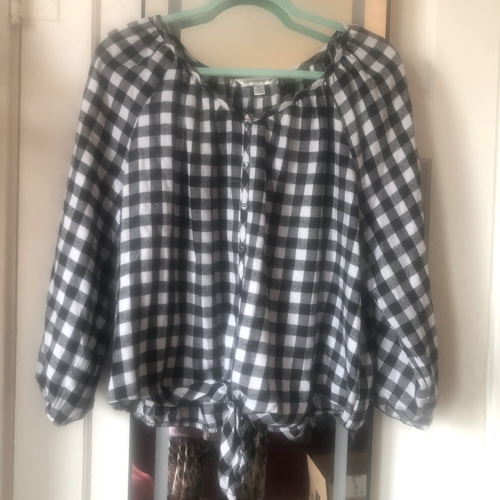 Counterparts Gingham Checked Blouse